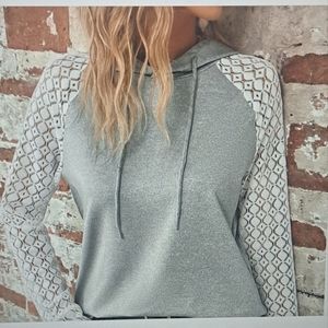NEW Shein Lune Lace sleeve hoodie